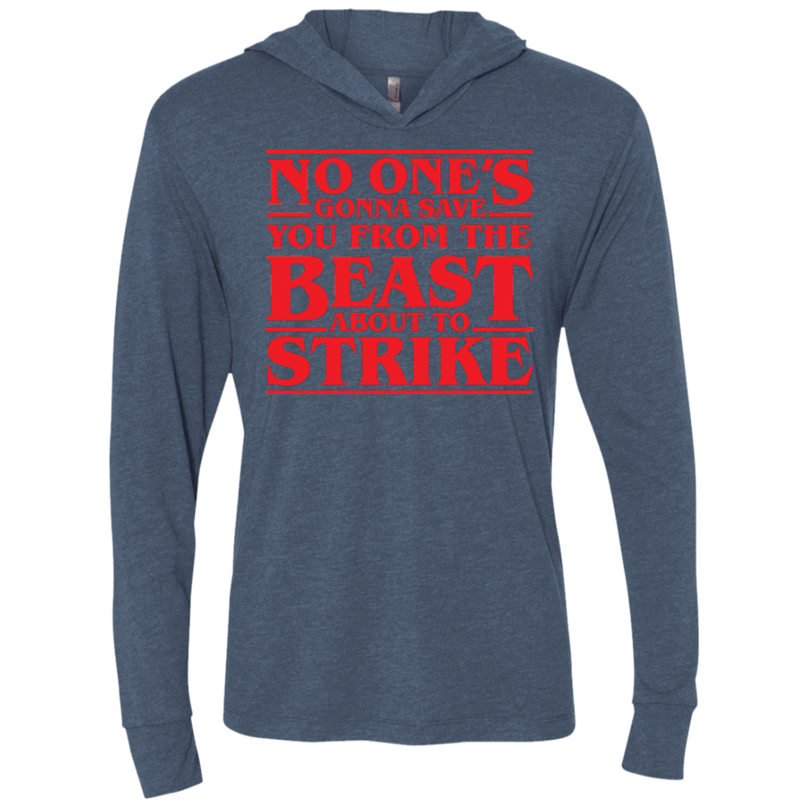 T-Shirts Indigo / X-Small The Beast Triblend Long Sleeve Hoodie Tee