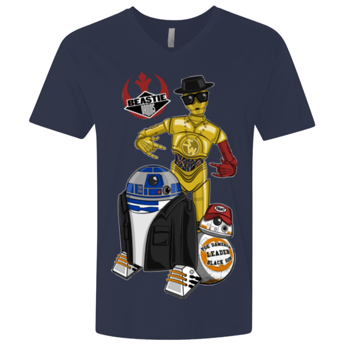 T-Shirts Midnight Navy / X-Small The Beastie Droids Men's Premium V-Neck