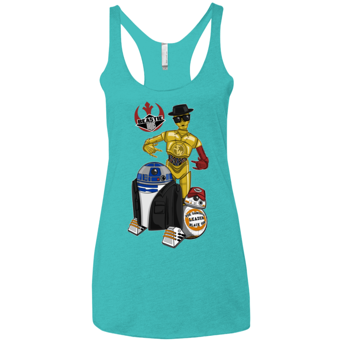 T-Shirts Tahiti Blue / X-Small The Beastie Droids Women's Triblend Racerback Tank