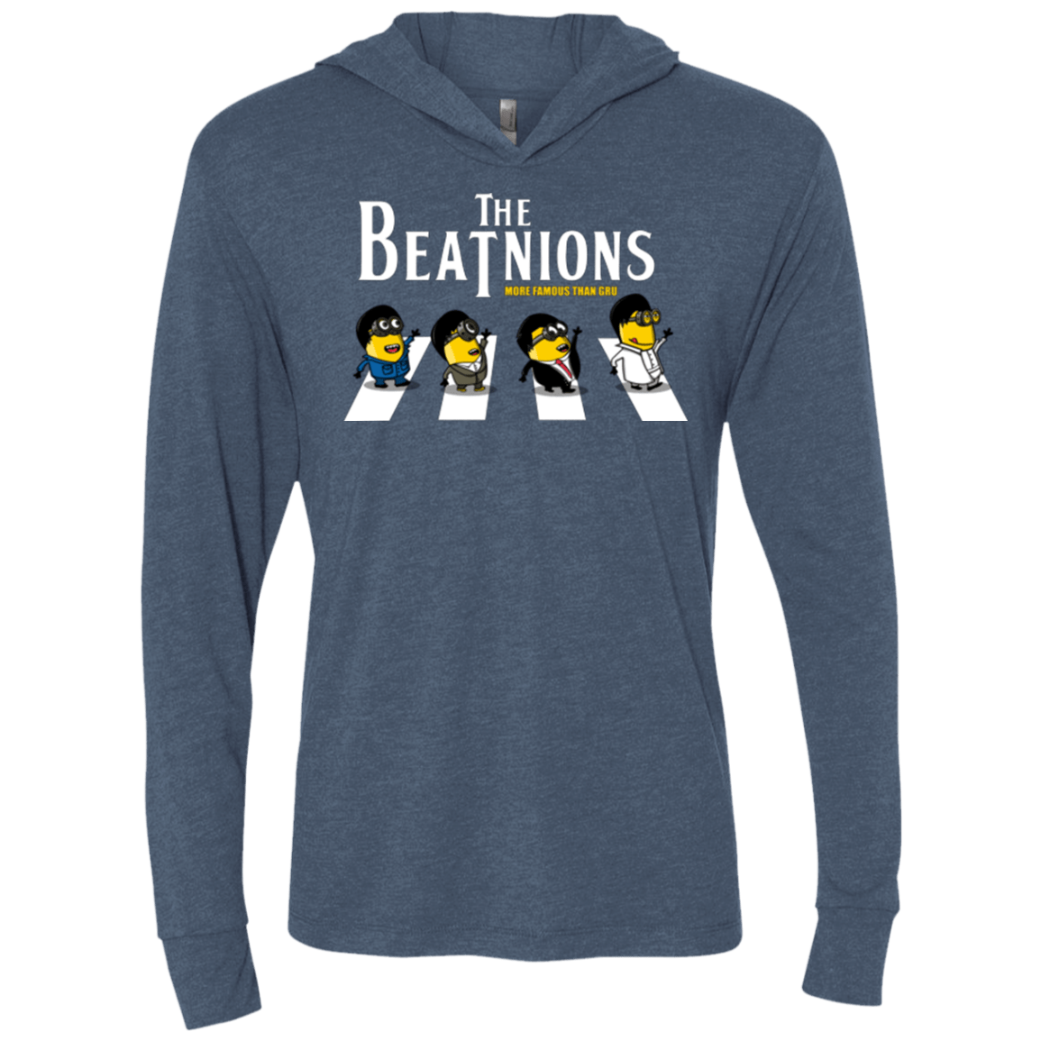 T-Shirts Indigo / X-Small The Beatnions Triblend Long Sleeve Hoodie Tee