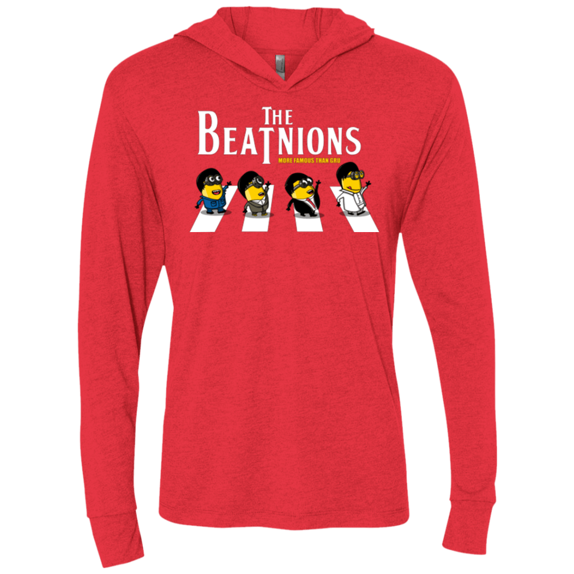 T-Shirts Vintage Red / X-Small The Beatnions Triblend Long Sleeve Hoodie Tee