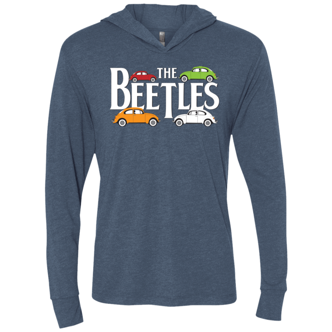 T-Shirts Indigo / X-Small The Beetles Triblend Long Sleeve Hoodie Tee