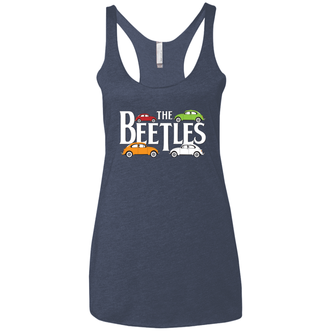 T-Shirts Vintage Navy / X-Small The Beetles Women's Triblend Racerback Tank