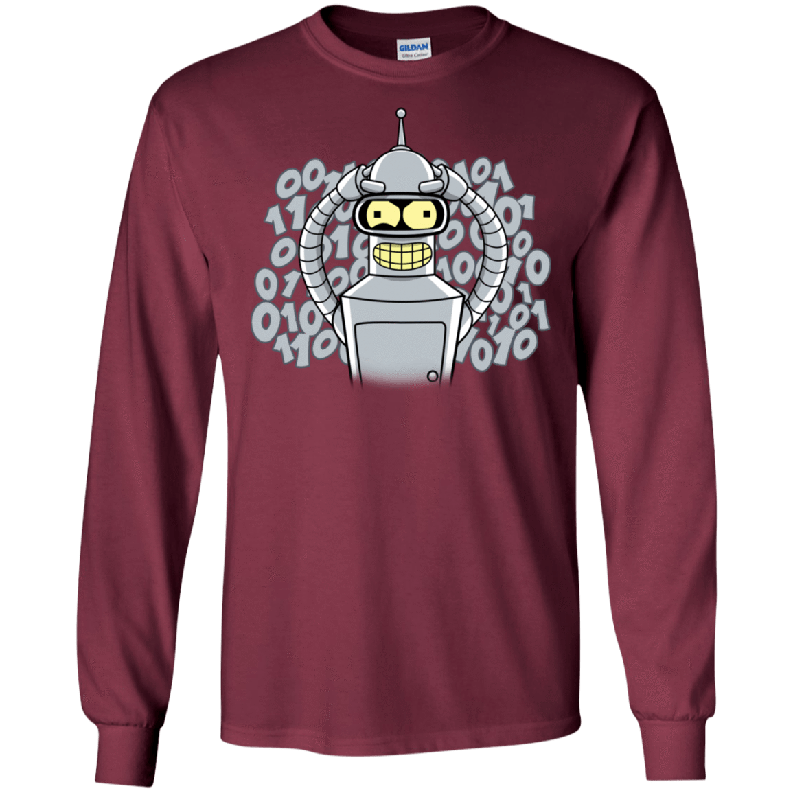 T-Shirts Maroon / S The Bender Joke Men's Long Sleeve T-Shirt