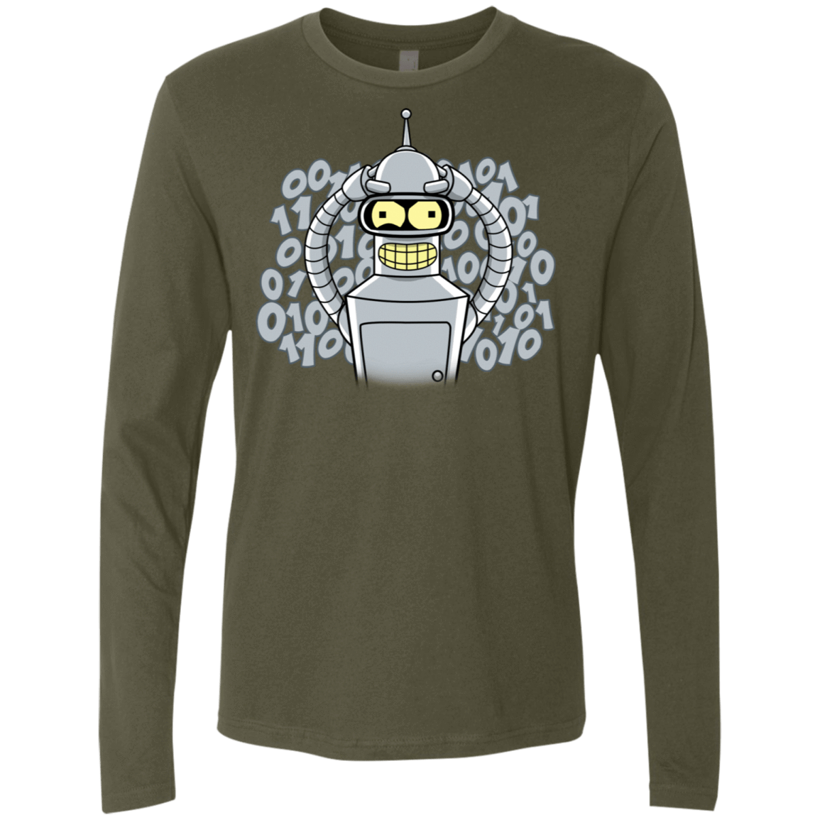 T-Shirts Military Green / S The Bender Joke Men's Premium Long Sleeve