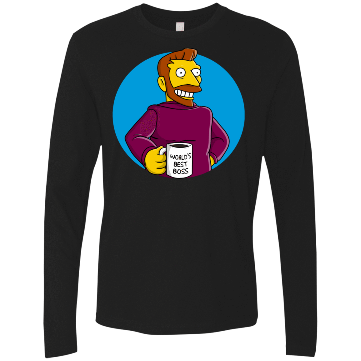 T-Shirts Black / S The Best Boss Men's Premium Long Sleeve