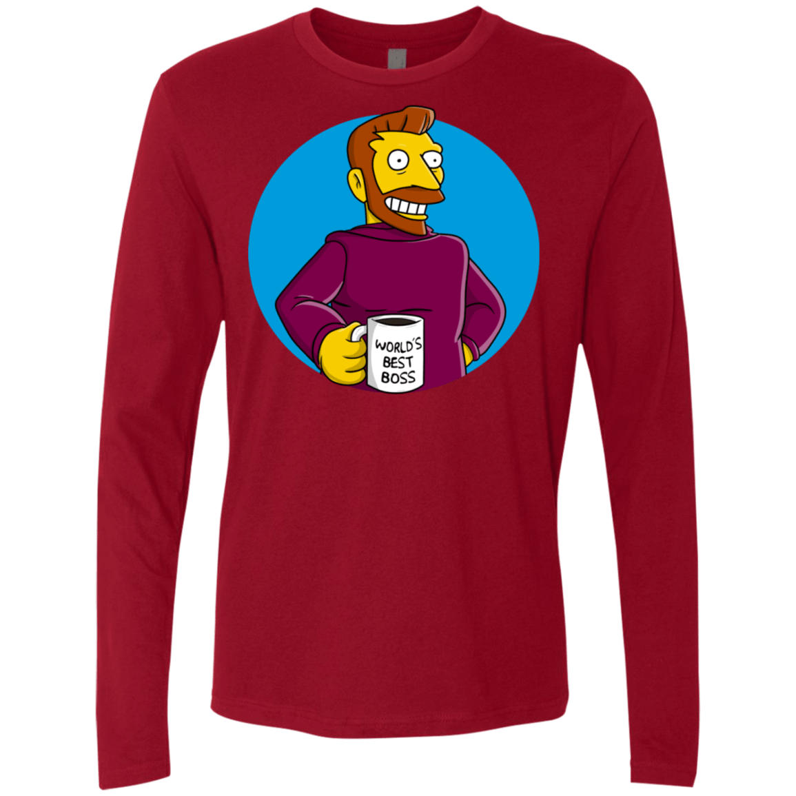 T-Shirts Cardinal / S The Best Boss Men's Premium Long Sleeve