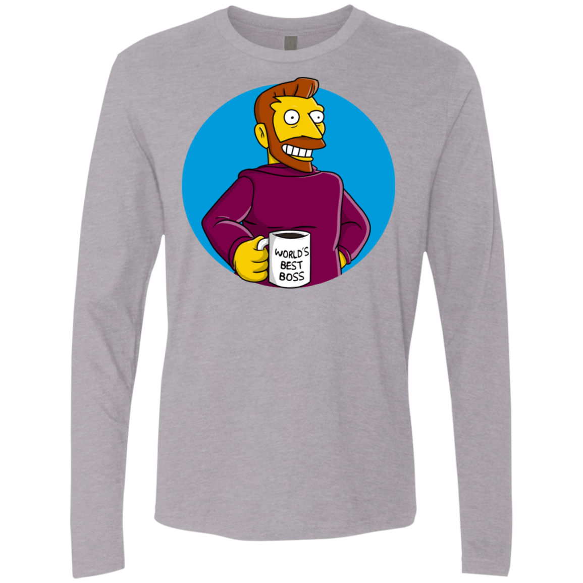 T-Shirts Heather Grey / S The Best Boss Men's Premium Long Sleeve