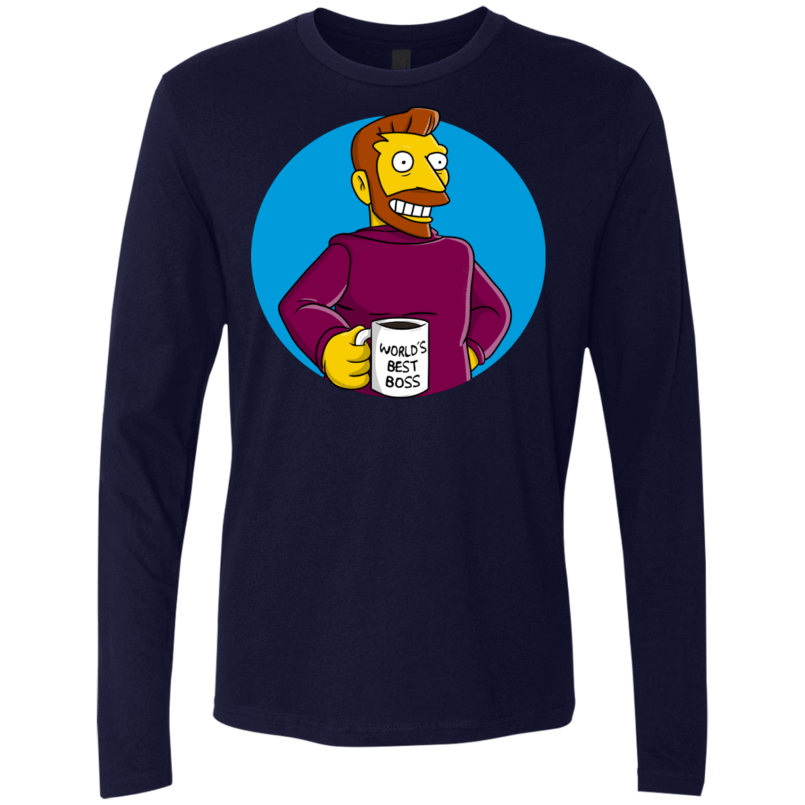 T-Shirts Midnight Navy / S The Best Boss Men's Premium Long Sleeve