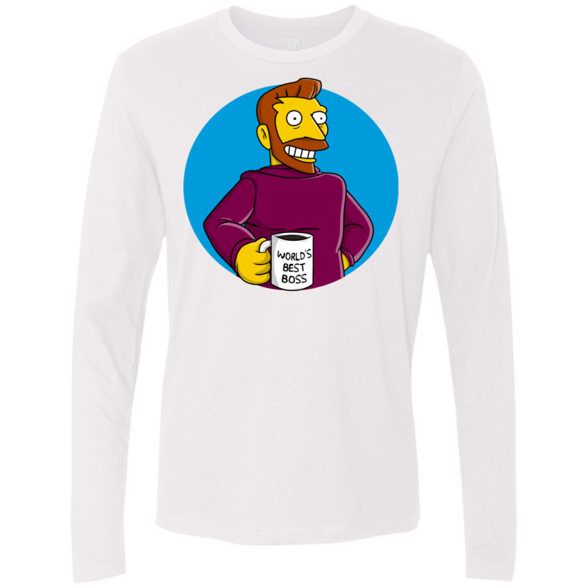 T-Shirts White / S The Best Boss Men's Premium Long Sleeve