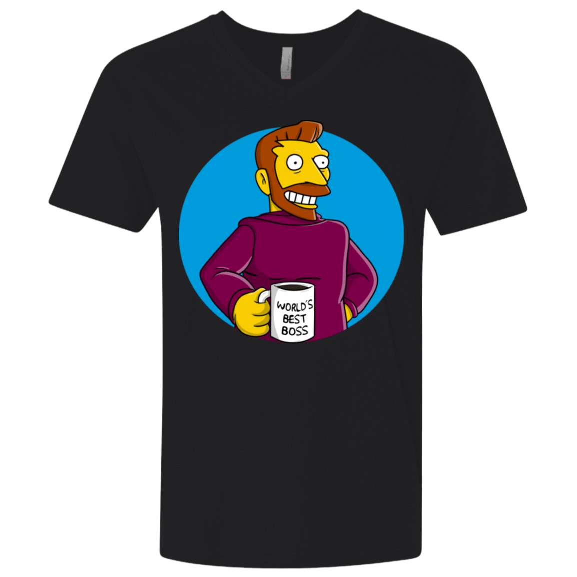 T-Shirts Black / X-Small The Best Boss Men's Premium V-Neck