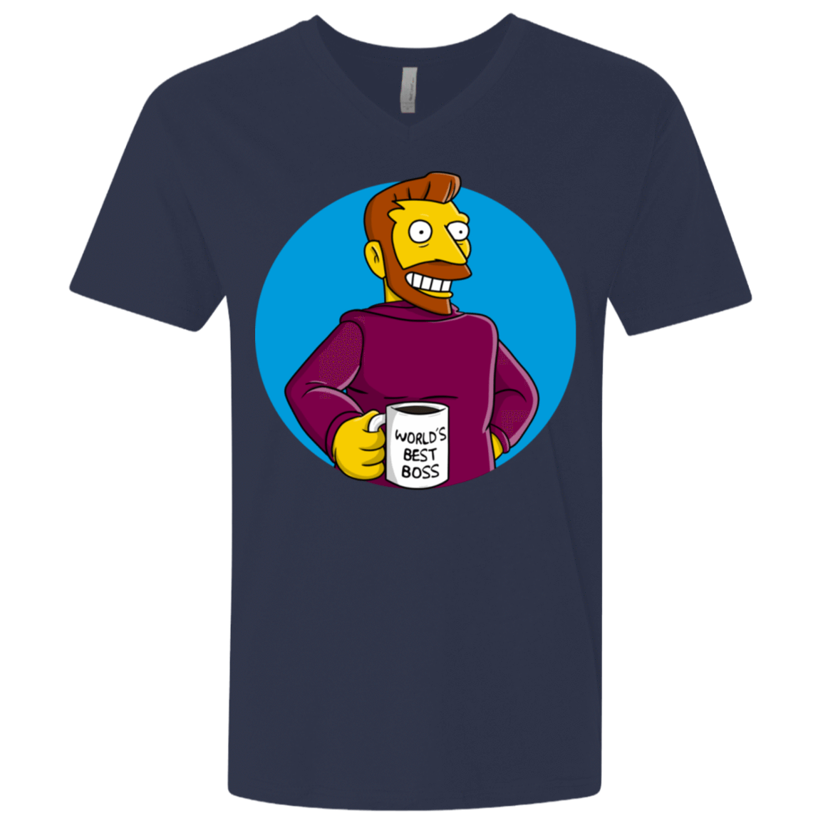 T-Shirts Midnight Navy / X-Small The Best Boss Men's Premium V-Neck
