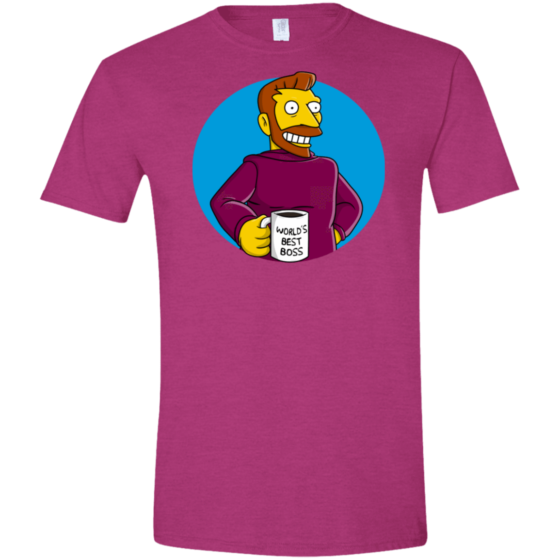 T-Shirts Antique Heliconia / S The Best Boss Men's Semi-Fitted Softstyle