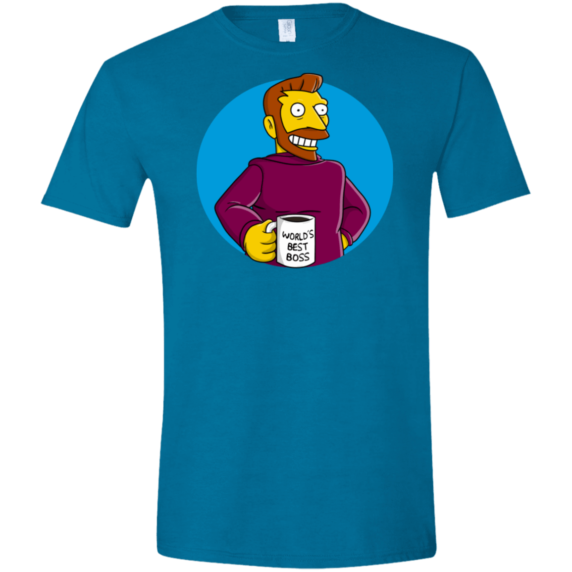 T-Shirts Antique Sapphire / S The Best Boss Men's Semi-Fitted Softstyle