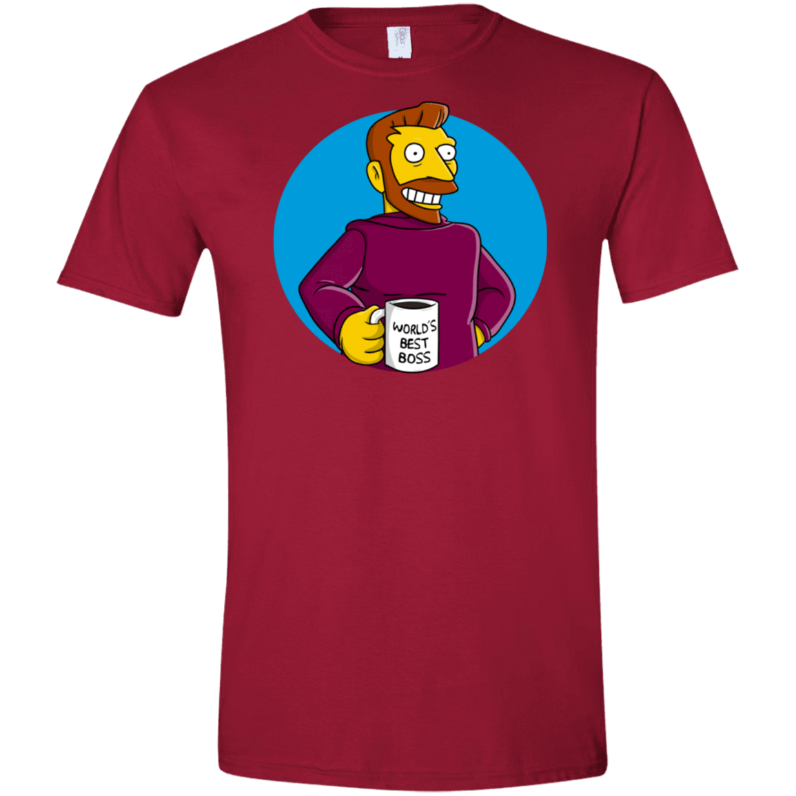 T-Shirts Cardinal Red / S The Best Boss Men's Semi-Fitted Softstyle