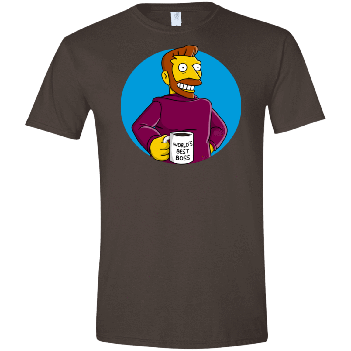 T-Shirts Dark Chocolate / S The Best Boss Men's Semi-Fitted Softstyle