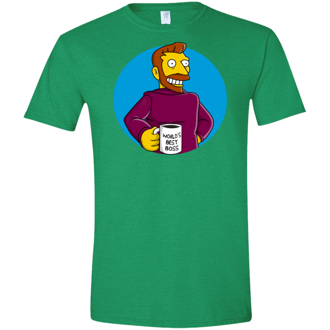 T-Shirts Heather Irish Green / S The Best Boss Men's Semi-Fitted Softstyle