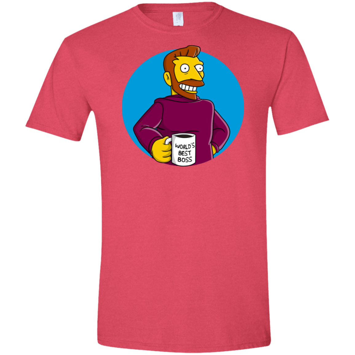 T-Shirts Heather Red / S The Best Boss Men's Semi-Fitted Softstyle