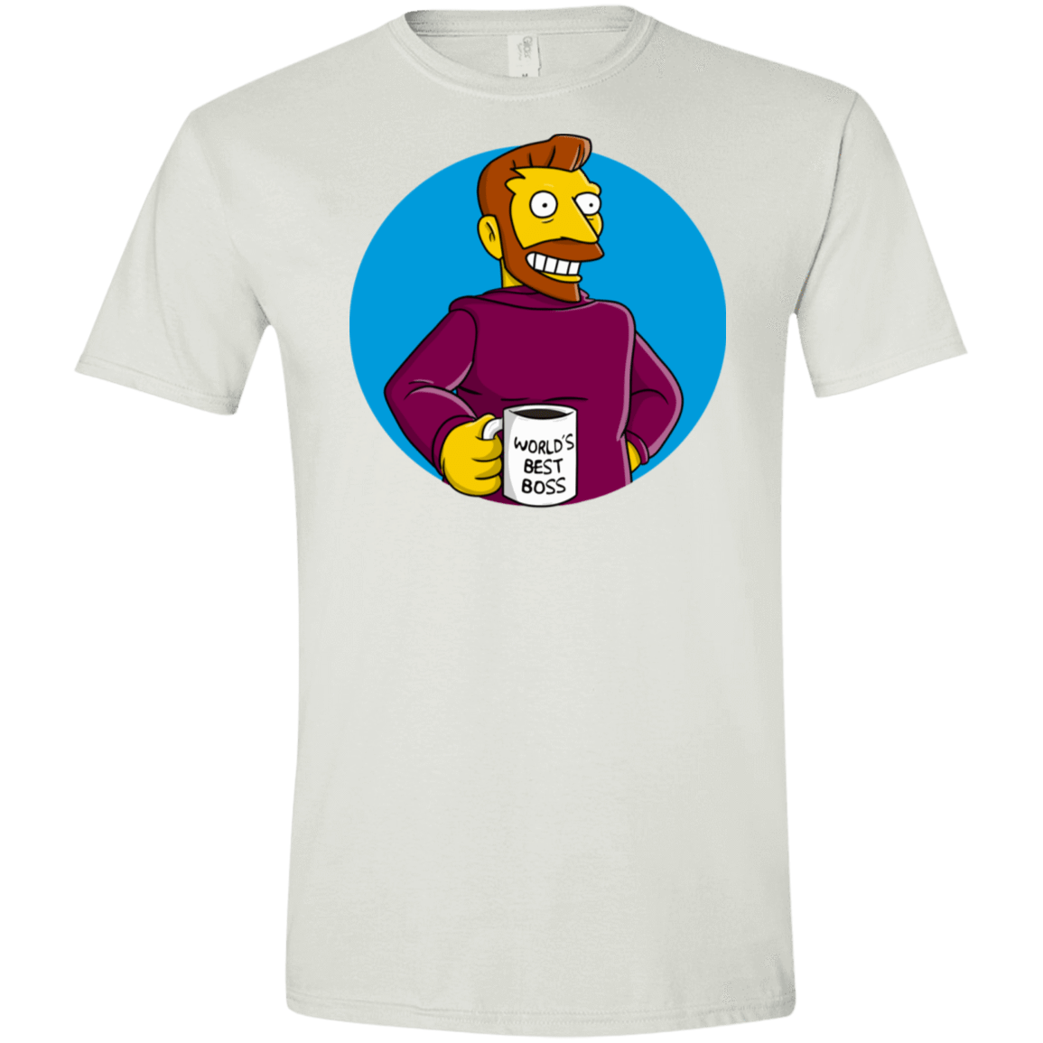 T-Shirts White / X-Small The Best Boss Men's Semi-Fitted Softstyle