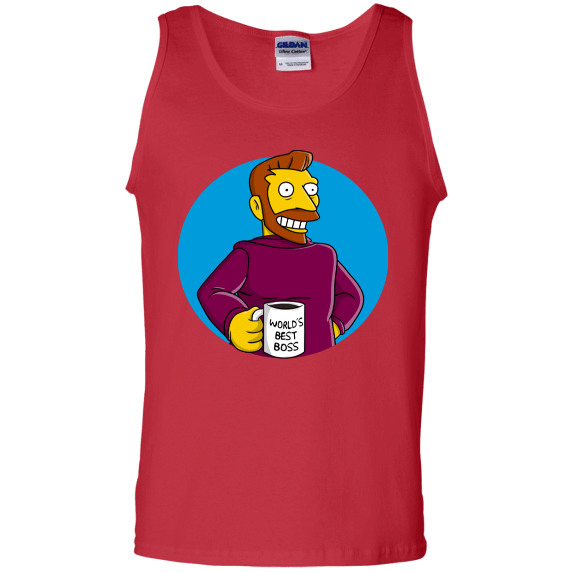 T-Shirts Red / S The Best Boss Men's Tank Top