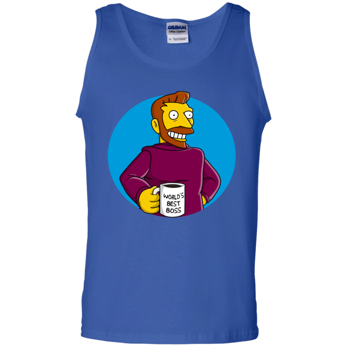 T-Shirts Royal / S The Best Boss Men's Tank Top