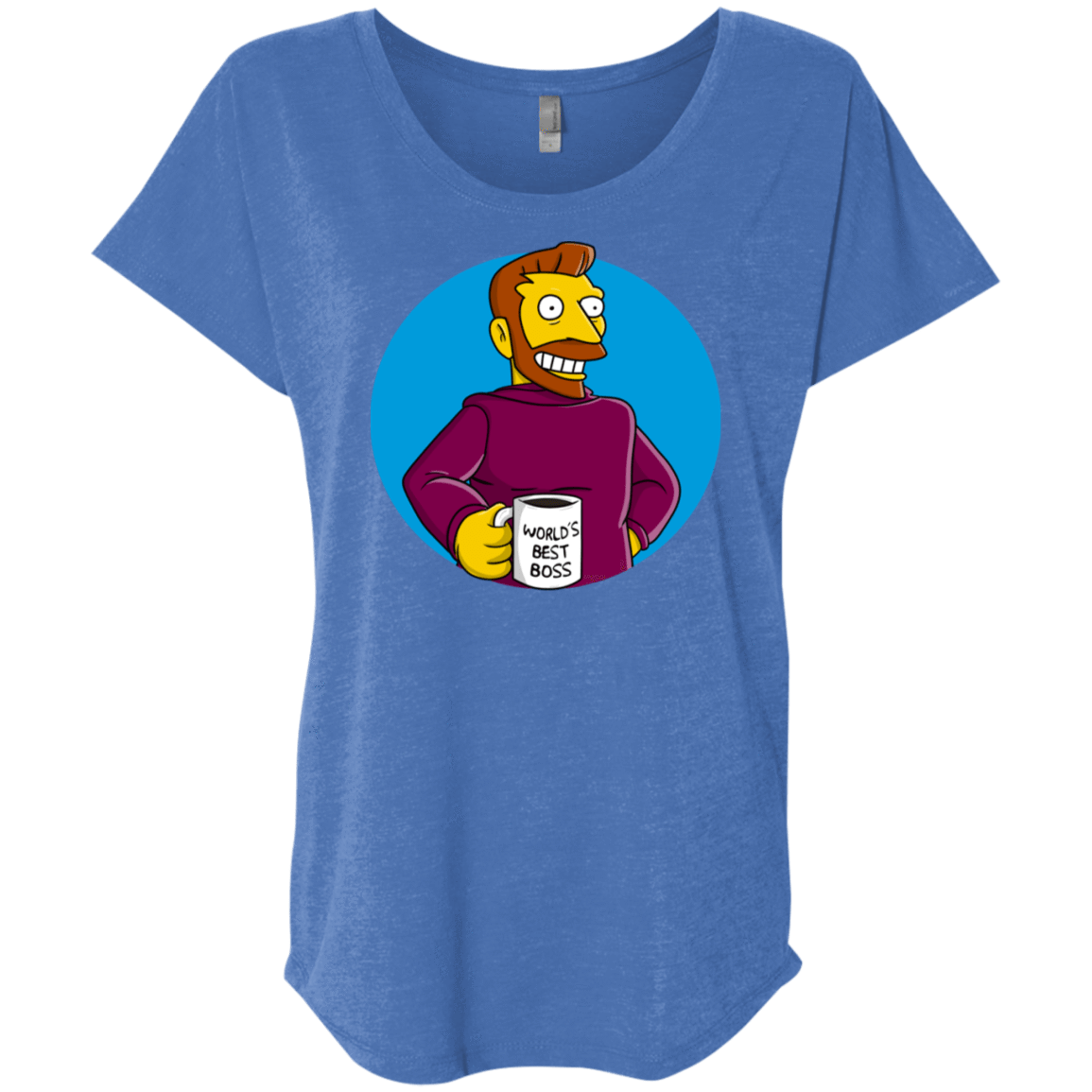 T-Shirts Vintage Royal / X-Small The Best Boss Triblend Dolman Sleeve