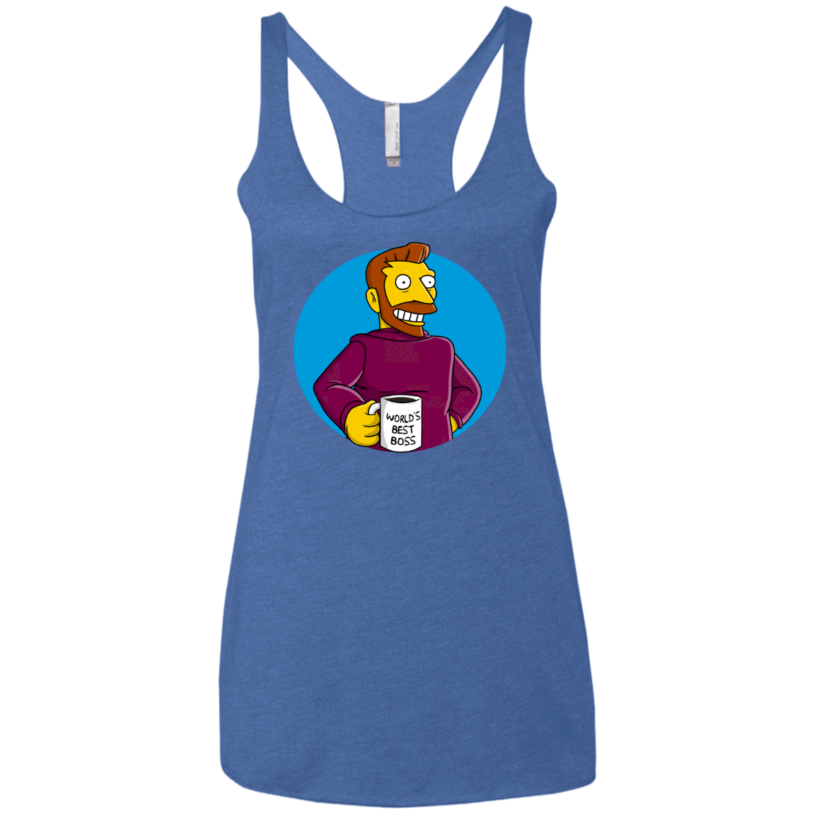 T-Shirts Vintage Royal / X-Small The Best Boss Women's Triblend Racerback Tank