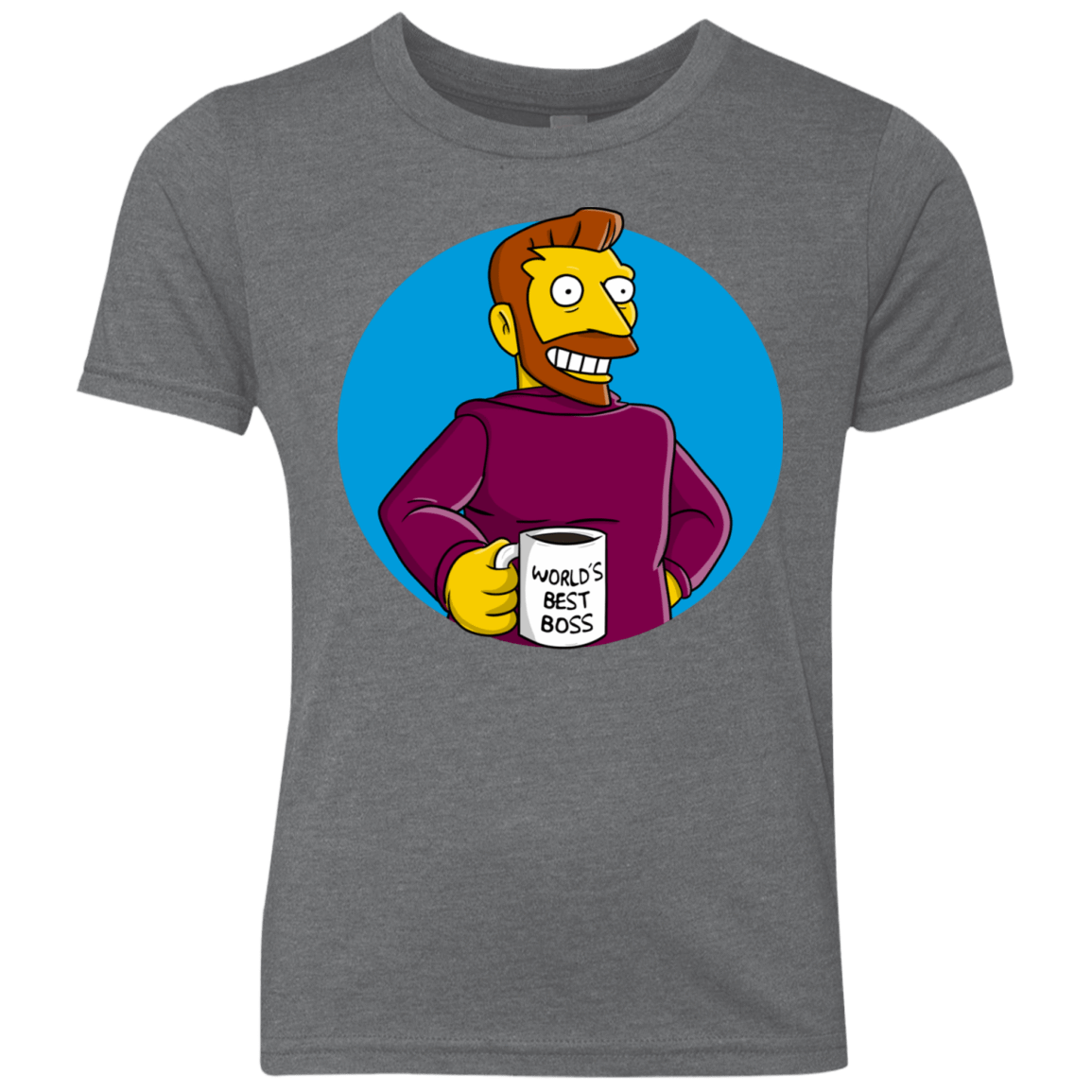 T-Shirts Premium Heather / YXS The Best Boss Youth Triblend T-Shirt