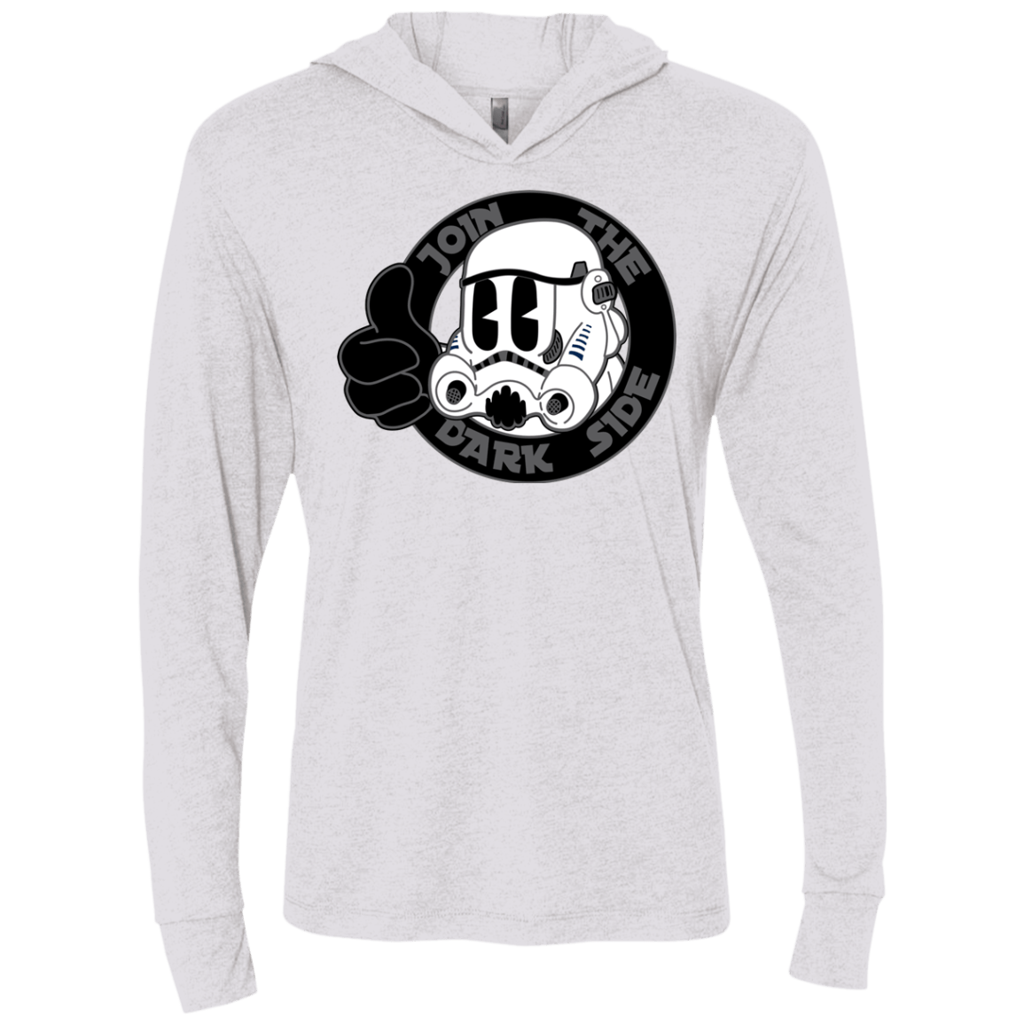 T-Shirts Heather White / X-Small The Best Side Triblend Long Sleeve Hoodie Tee
