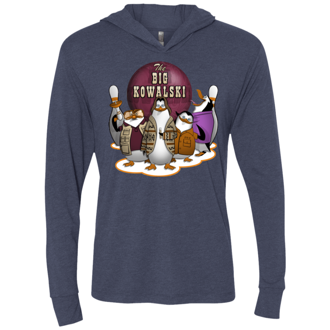 T-Shirts Vintage Navy / X-Small The Big Kowalski Triblend Long Sleeve Hoodie Tee