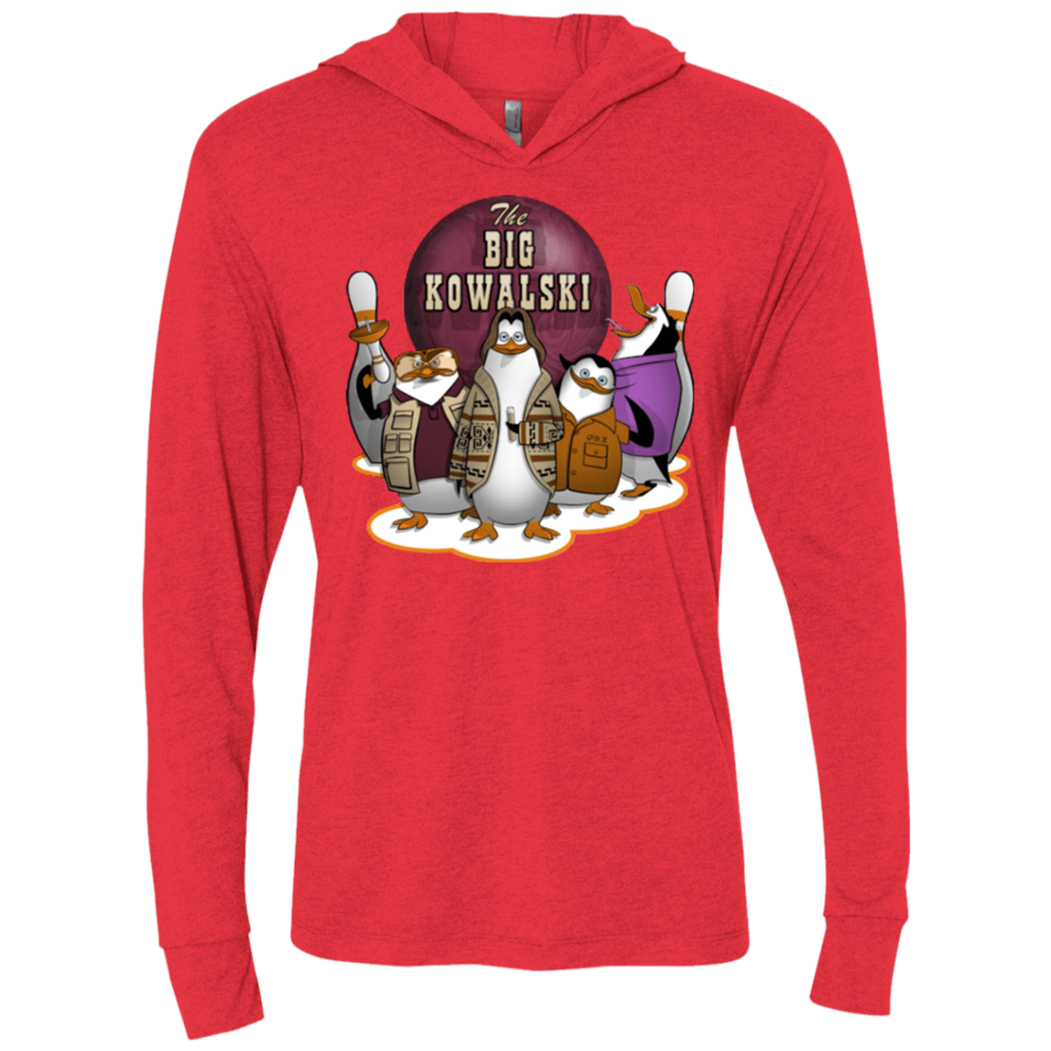 T-Shirts Vintage Red / X-Small The Big Kowalski Triblend Long Sleeve Hoodie Tee