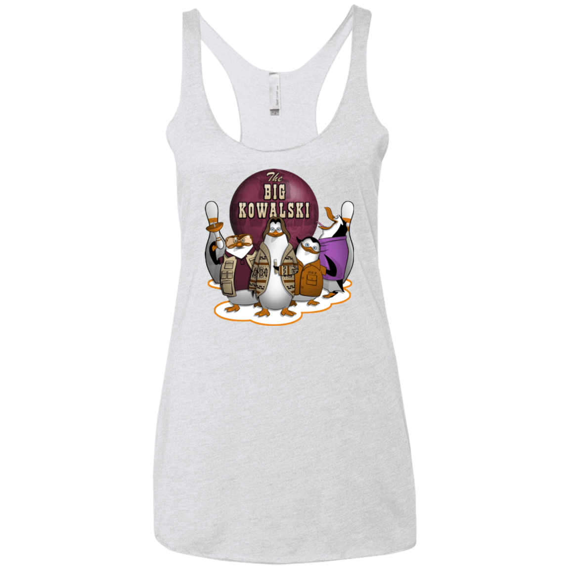 T-Shirts Heather White / X-Small The Big Kowalski Women's Triblend Racerback Tank