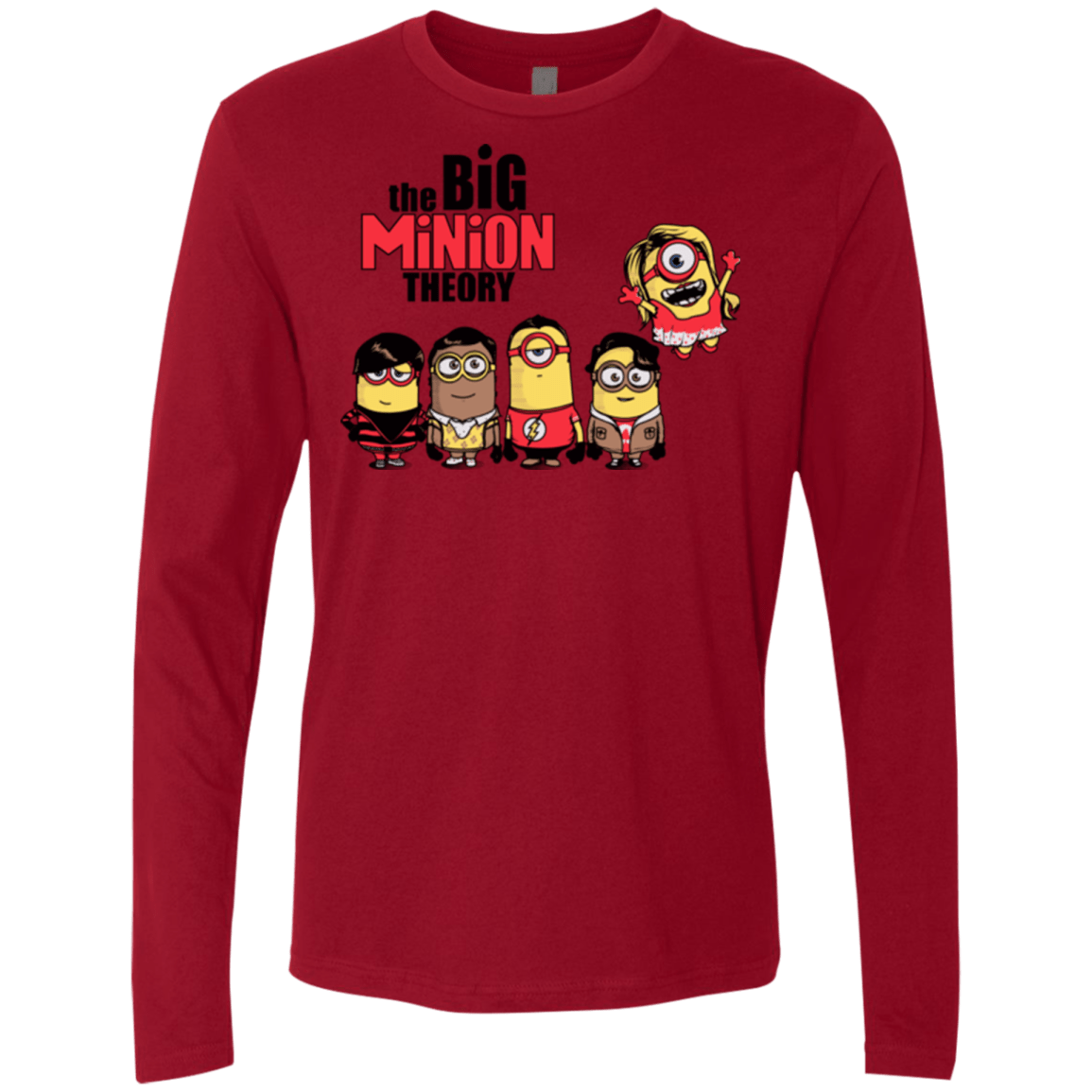 T-Shirts Cardinal / Small THE BIG MINION THEORY Men's Premium Long Sleeve