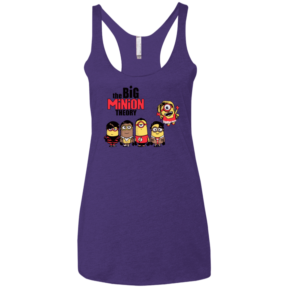THE BIG MINION THEORY Women's Triblend Racerback Tank