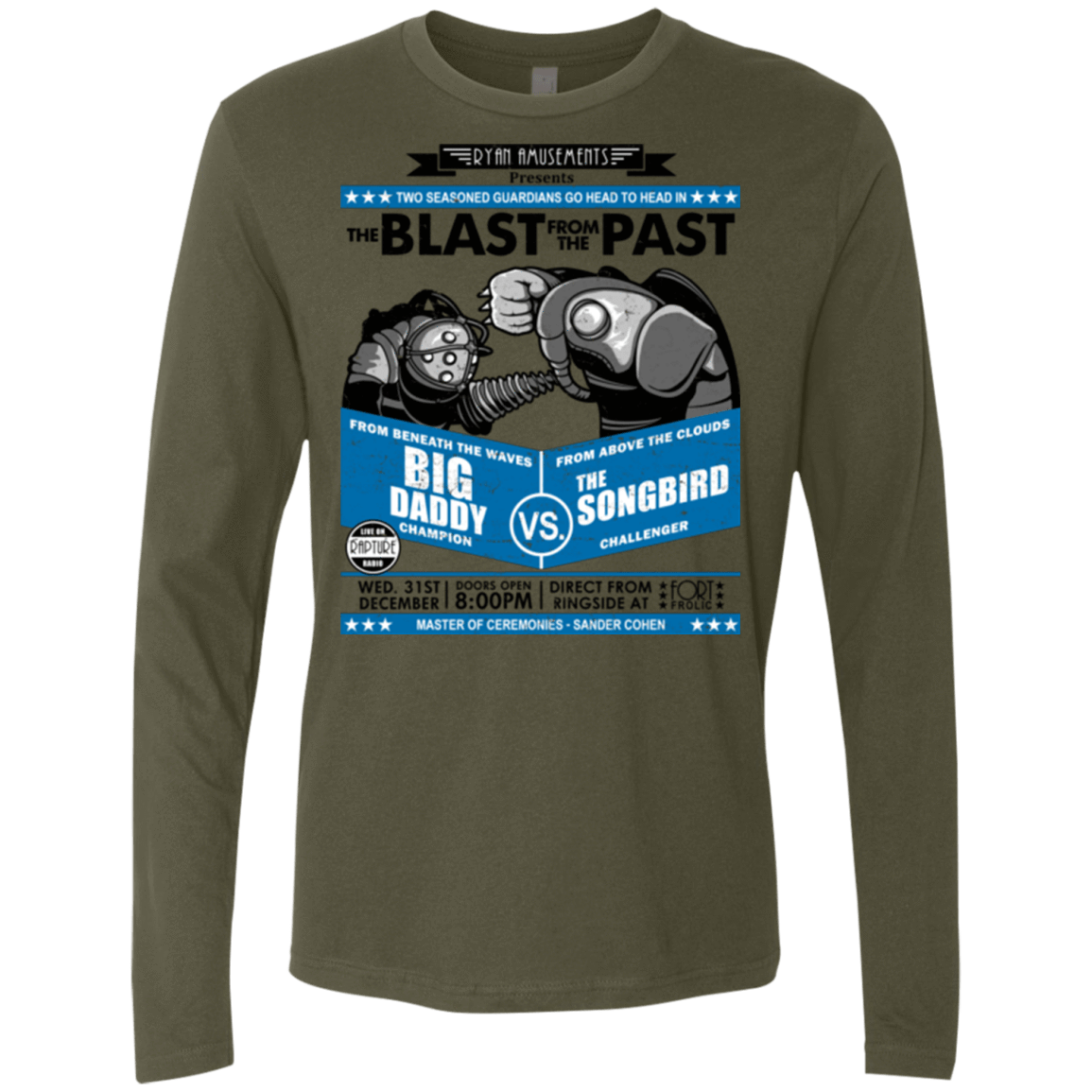 T-Shirts Military Green / Small THE BLAST FROM THE PAST Men's Premium Long Sleeve