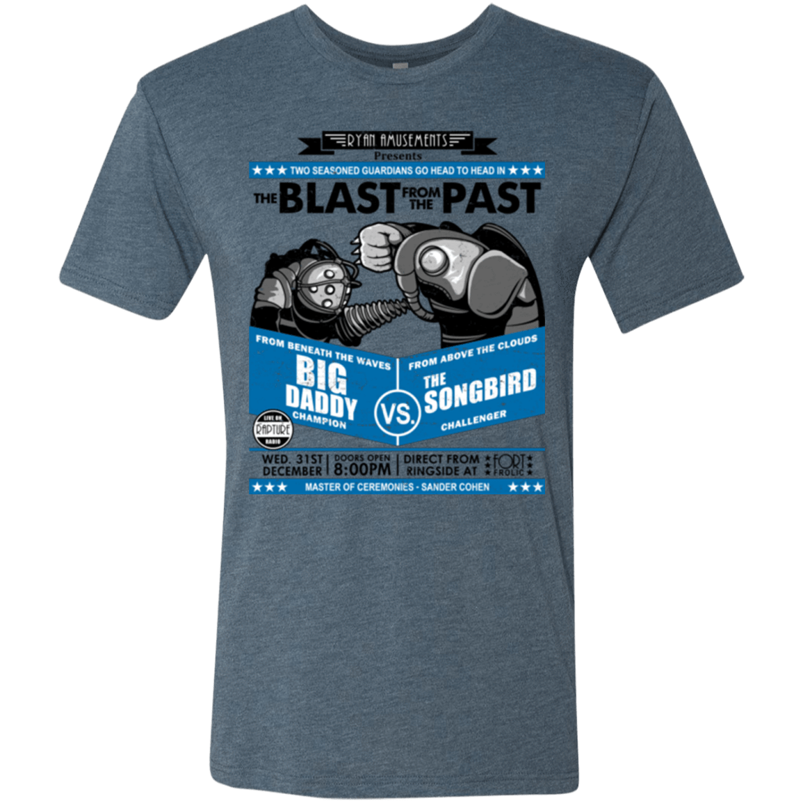 T-Shirts Indigo / Small THE BLAST FROM THE PAST Men's Triblend T-Shirt