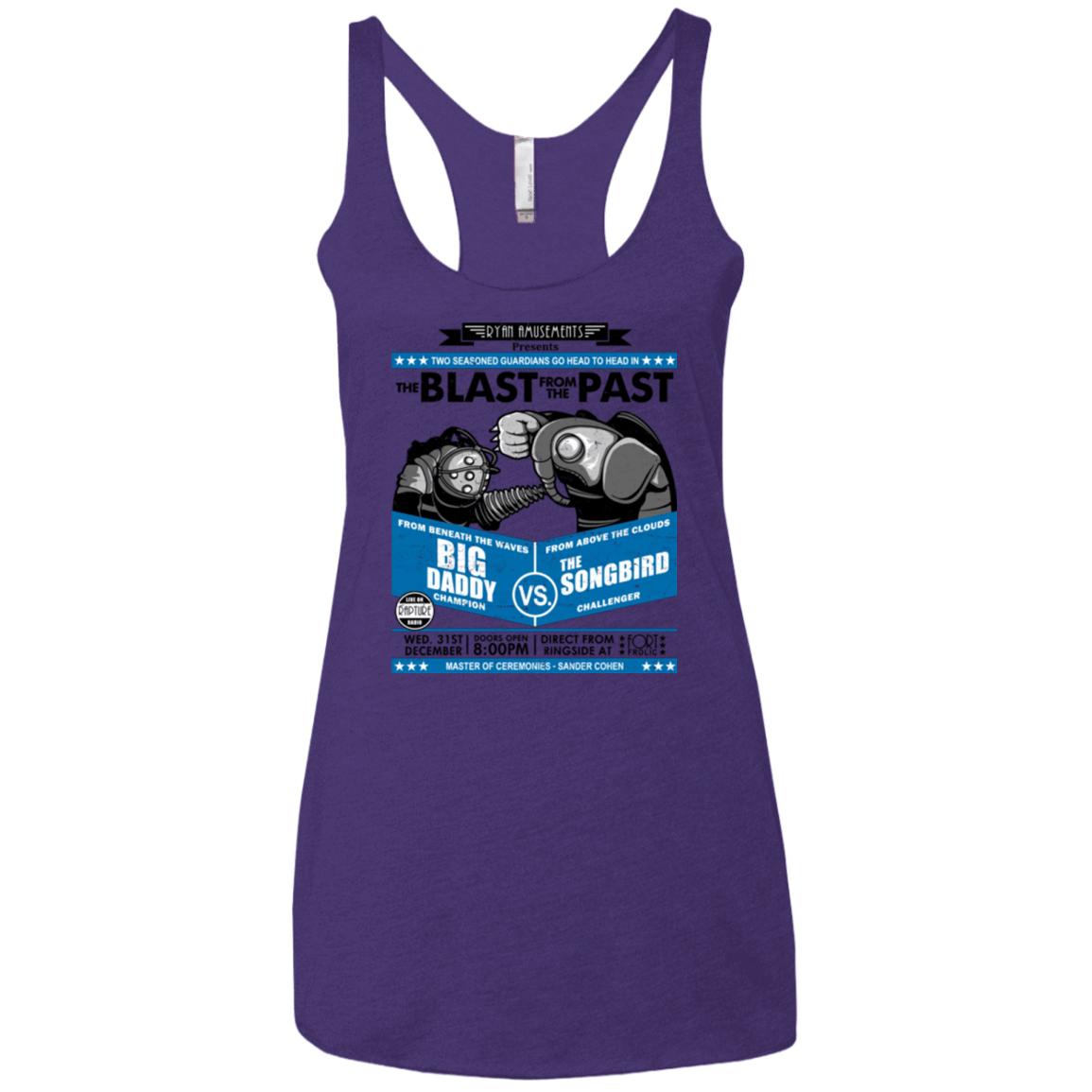 T-Shirts Purple / X-Small THE BLAST FROM THE PAST Women's Triblend Racerback Tank