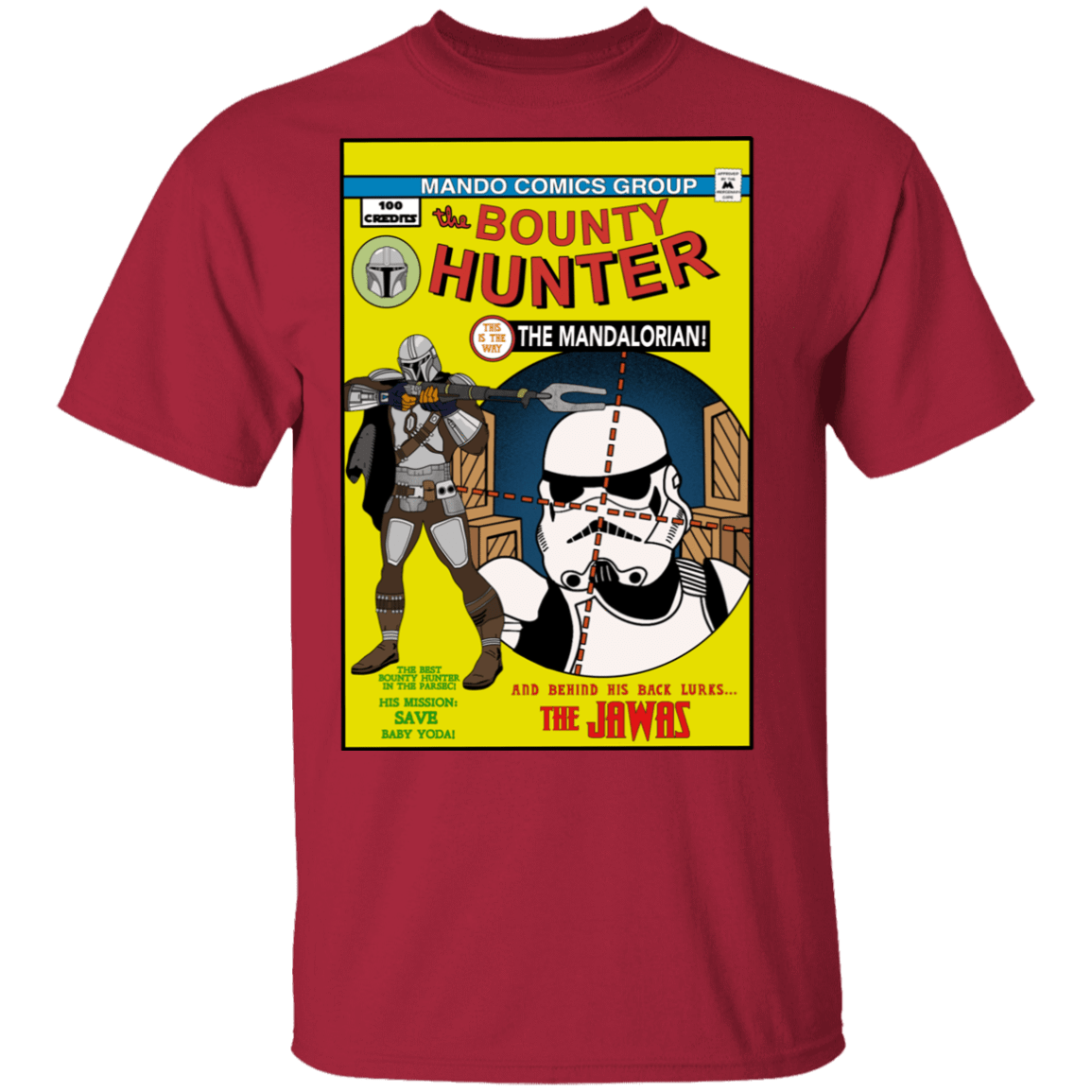 T-Shirts Cardinal / S The Bounty Hunter Comic T-Shirt