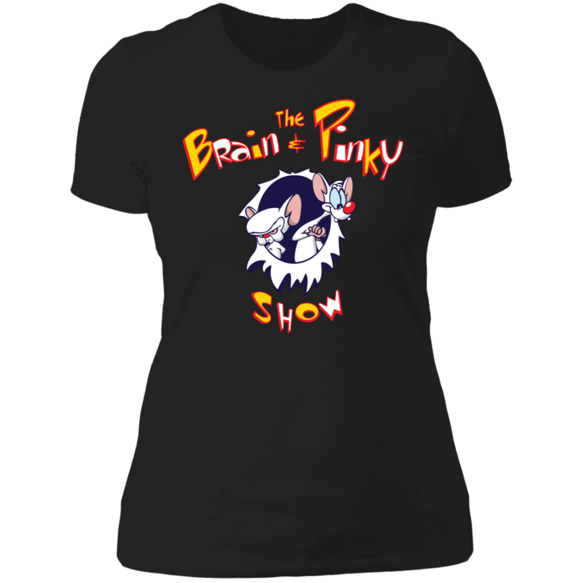 T-Shirts Black / X-Small The Brain And Pinky Show Women's Premium T-Shirt