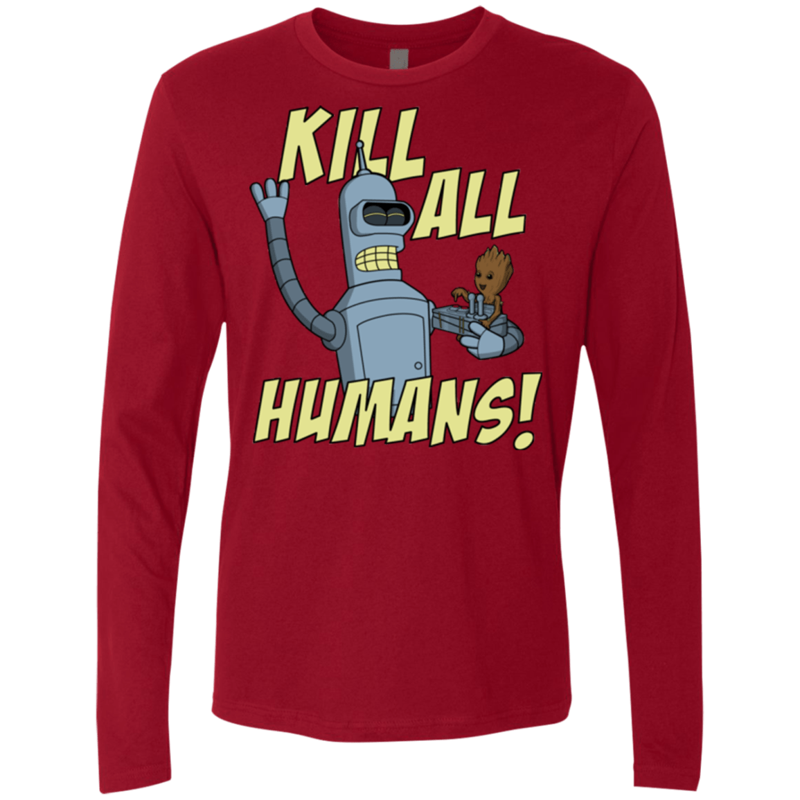 T-Shirts Cardinal / Small The Button Friends Men's Premium Long Sleeve