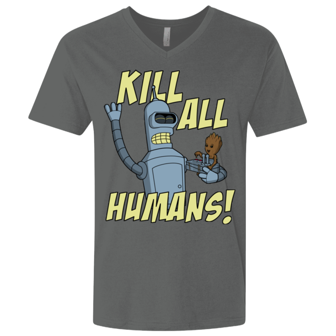 T-Shirts Heavy Metal / X-Small The Button Friends Men's Premium V-Neck