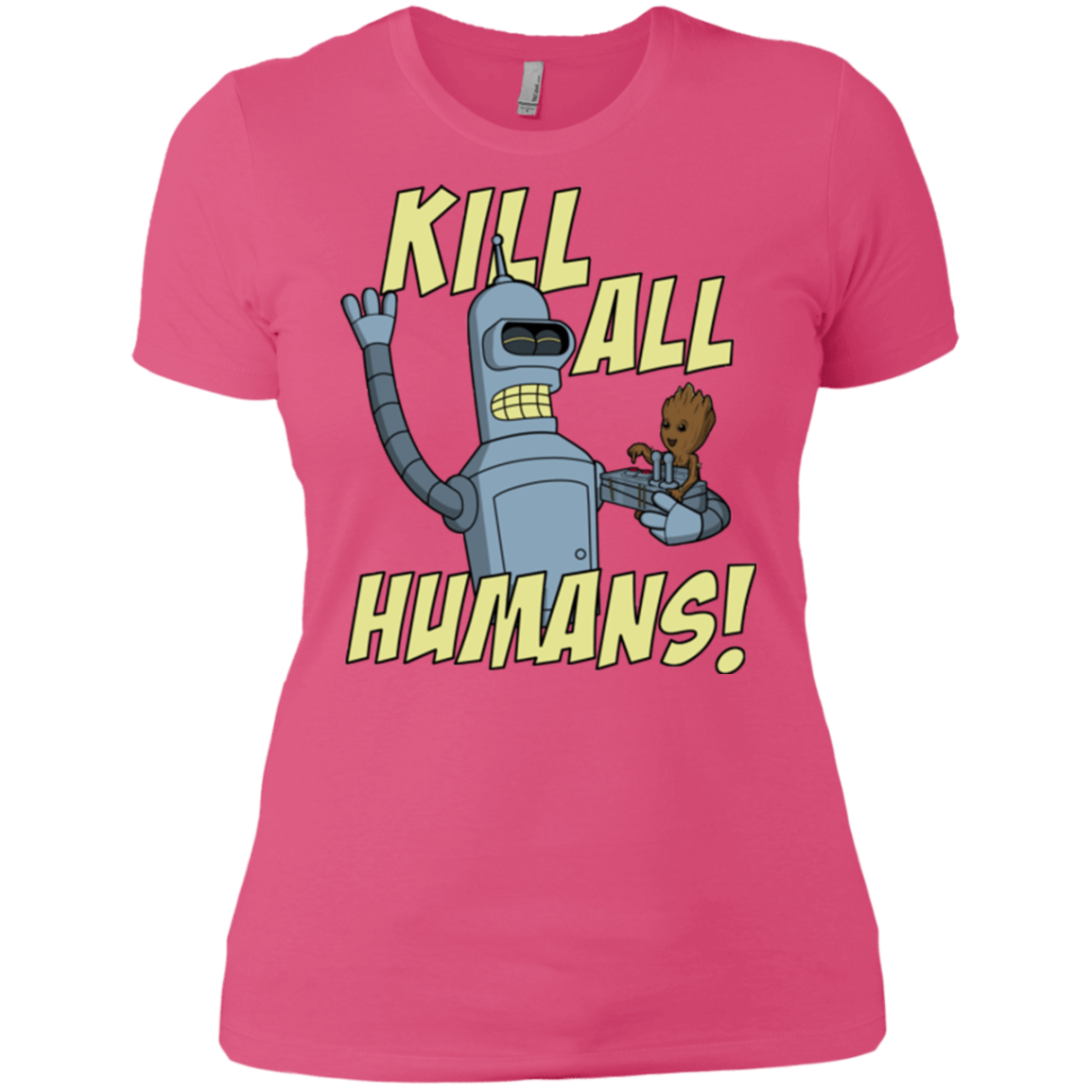 T-Shirts Hot Pink / X-Small The Button Friends Women's Premium T-Shirt
