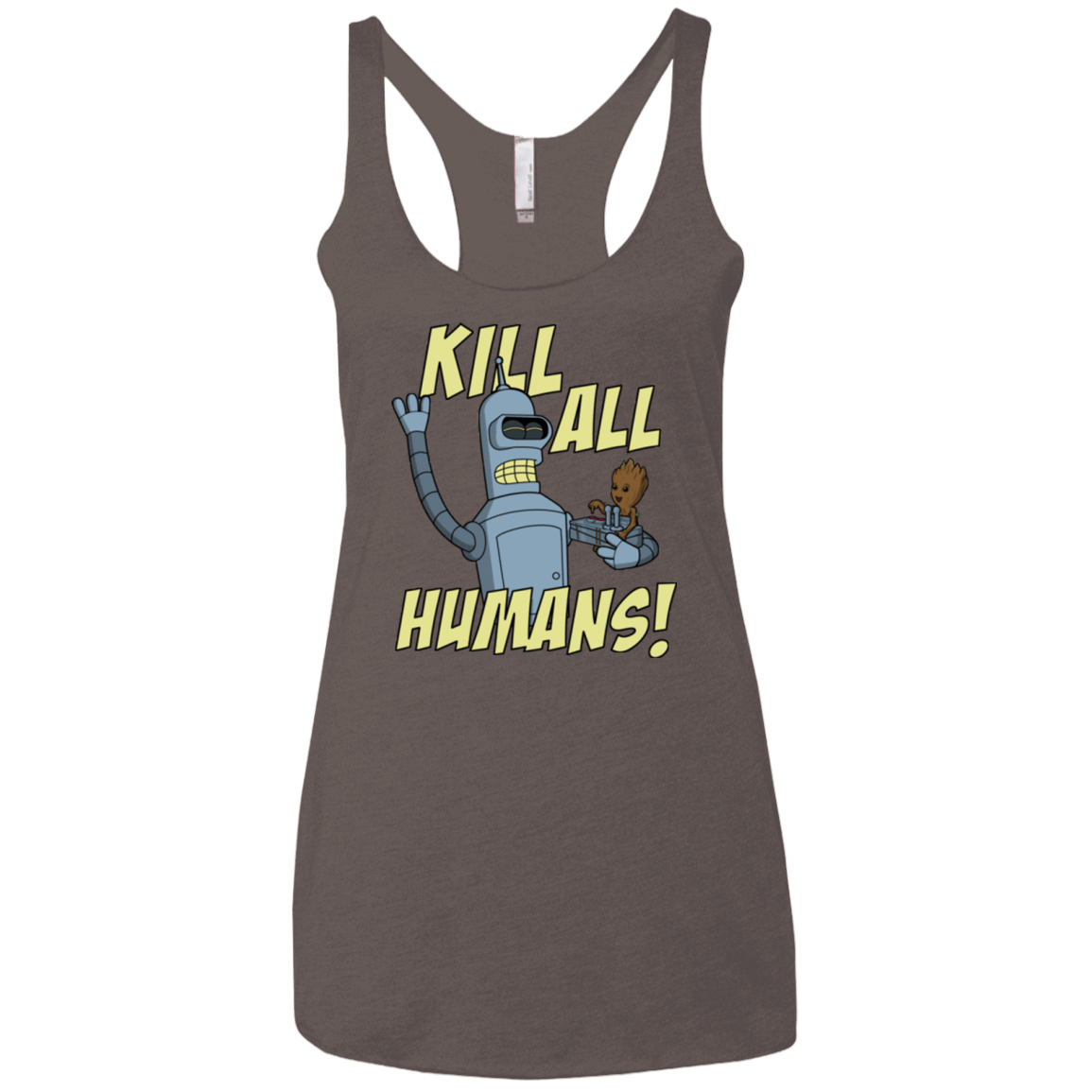 T-Shirts Macchiato / X-Small The Button Friends Women's Triblend Racerback Tank