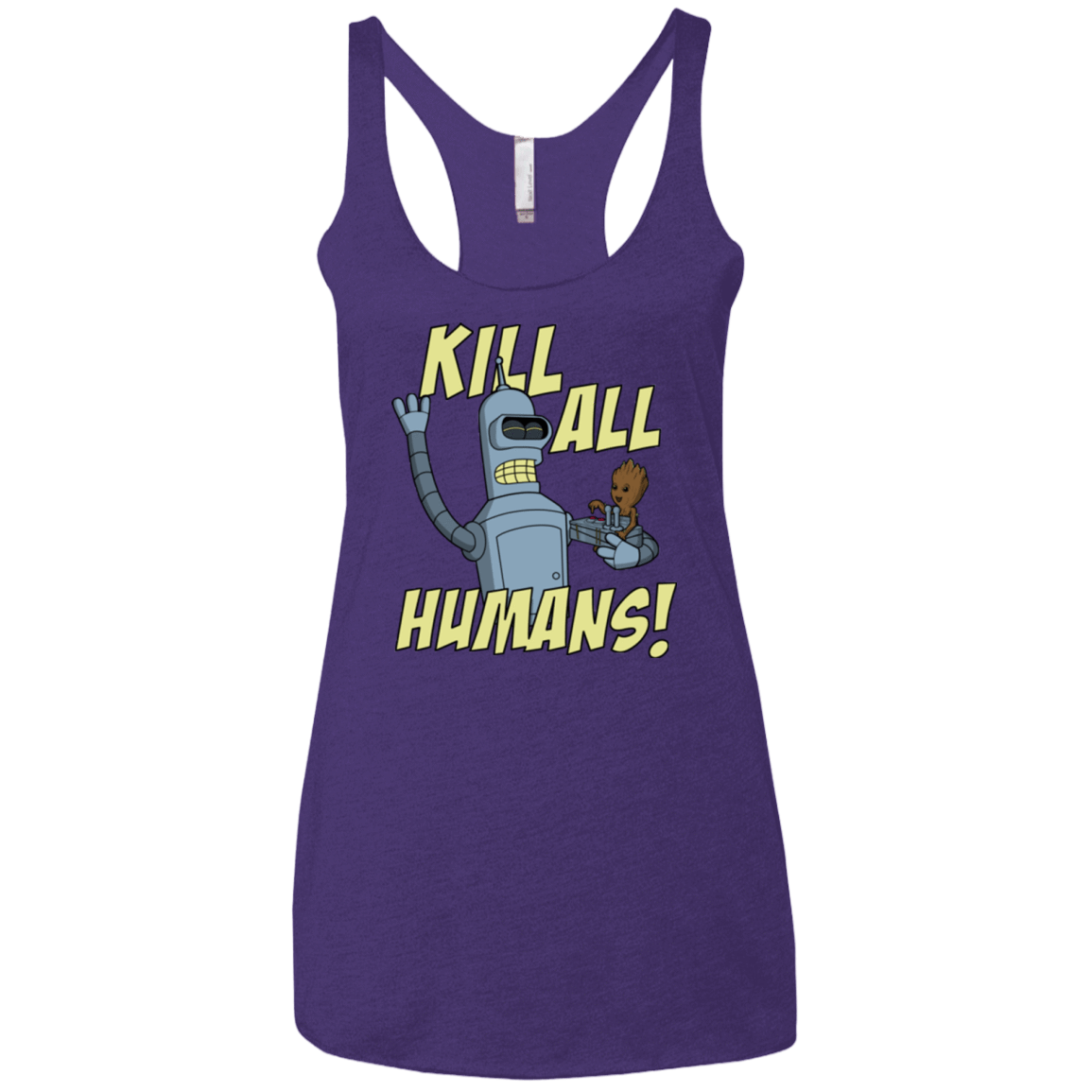 T-Shirts Purple Rush / X-Small The Button Friends Women's Triblend Racerback Tank