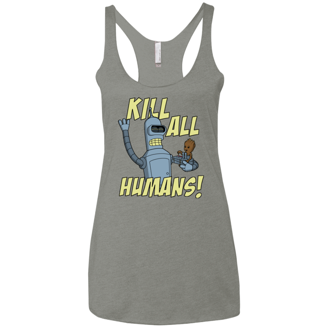 T-Shirts Venetian Grey / X-Small The Button Friends Women's Triblend Racerback Tank