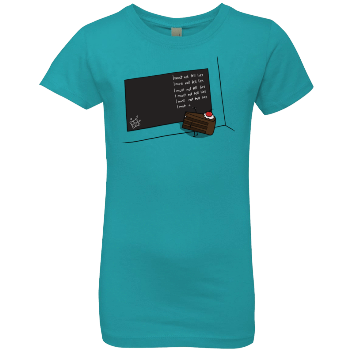 T-Shirts Tahiti Blue / YXS The Cake is a Lie Girls Premium T-Shirt