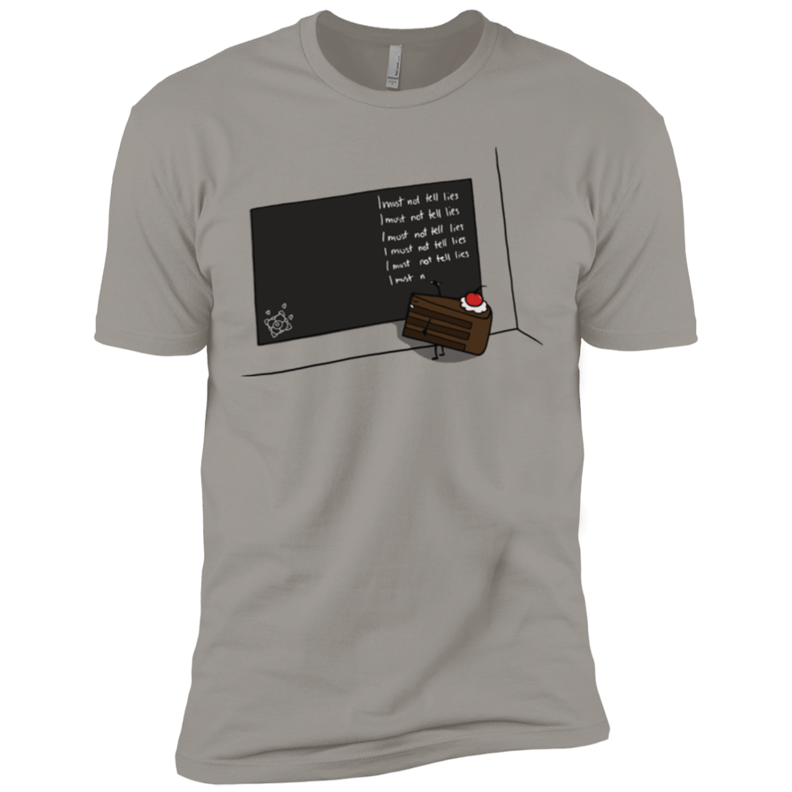 T-Shirts Light Grey / X-Small The Cake is a Lie Men's Premium T-Shirt