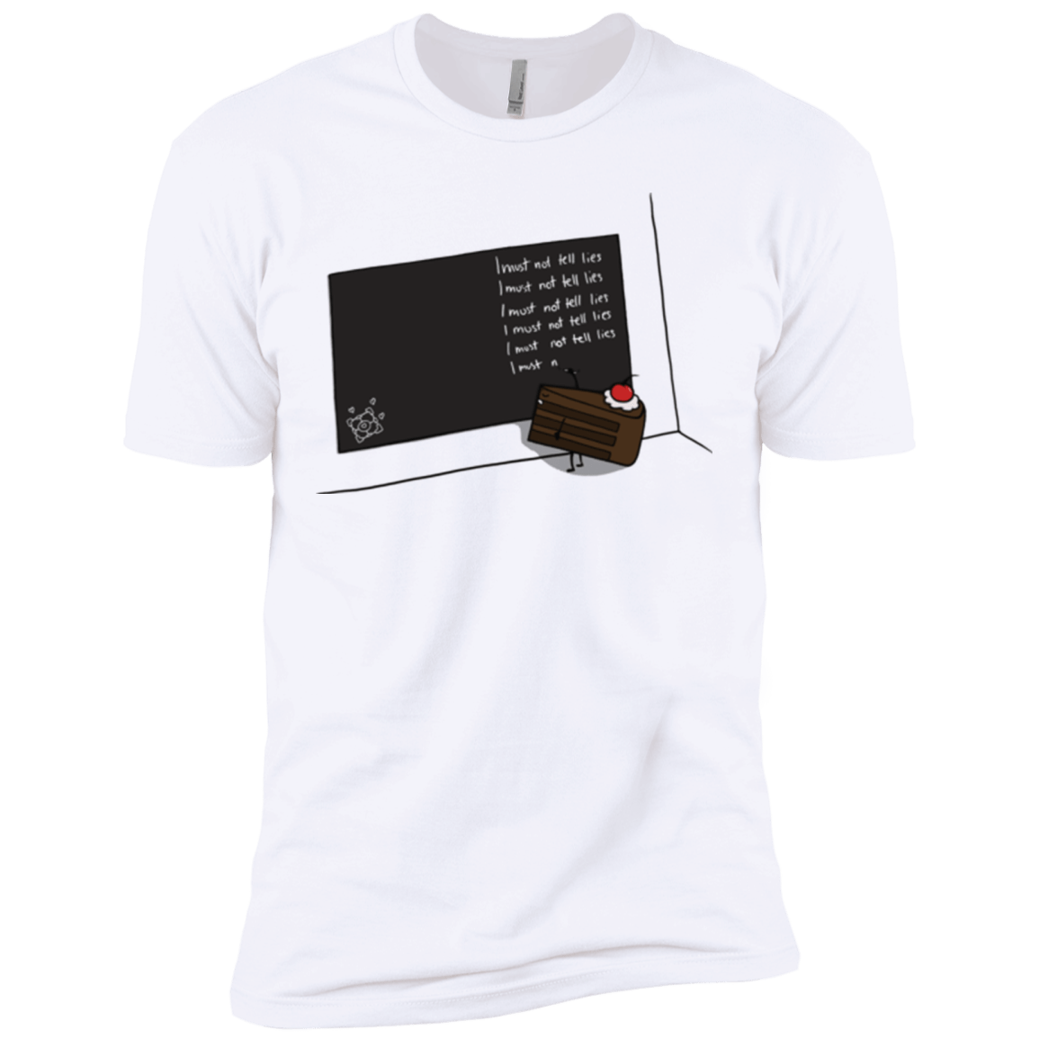 T-Shirts White / X-Small The Cake is a Lie Men's Premium T-Shirt