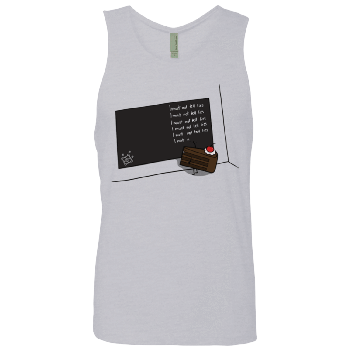 T-Shirts Heather Grey / Small The Cake is a Lie Men's Premium Tank Top