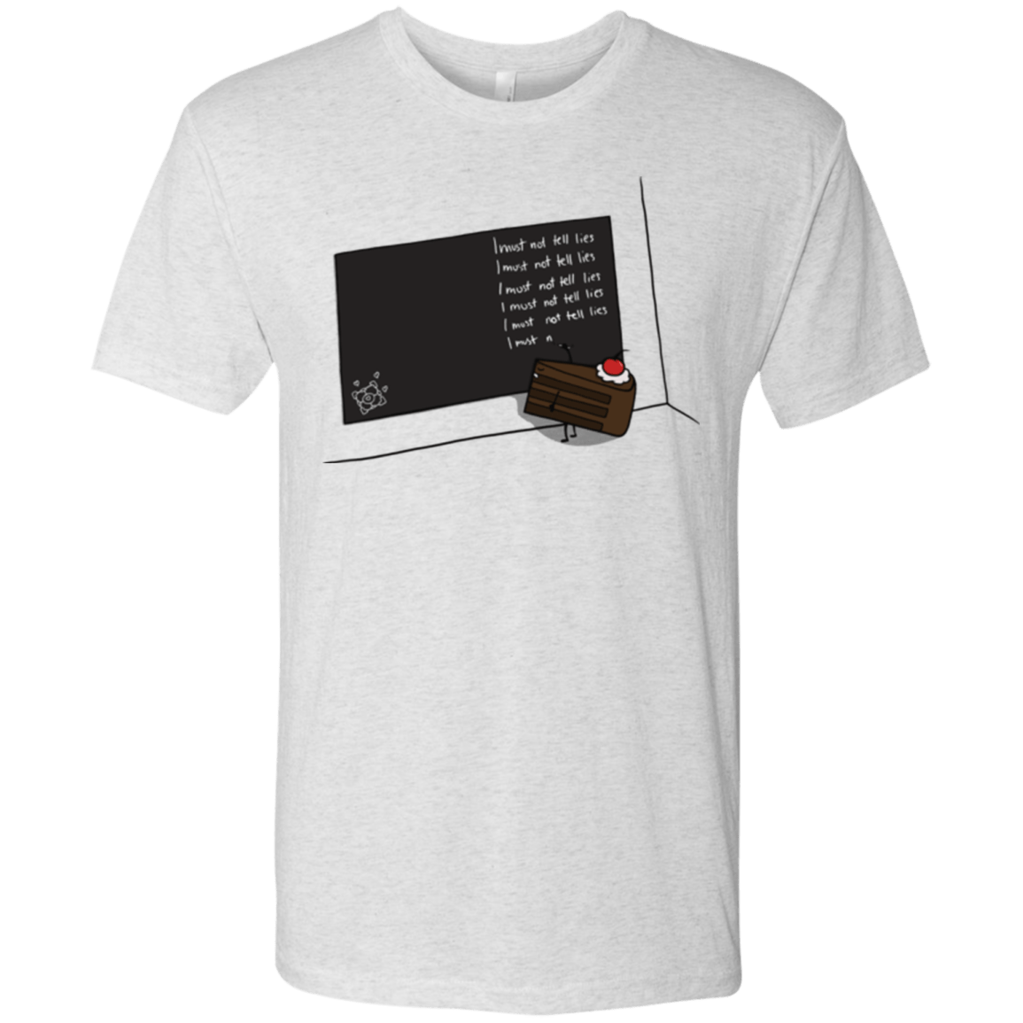 T-Shirts Heather White / Small The Cake is a Lie Men's Triblend T-Shirt